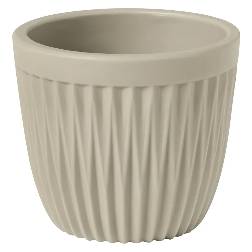 VEGA Espresso-Obertasse Kanas  mit Relief; 80 ml, 6.2x5.4 cm (ØxH); beige; rund; 6 Stück / Pack