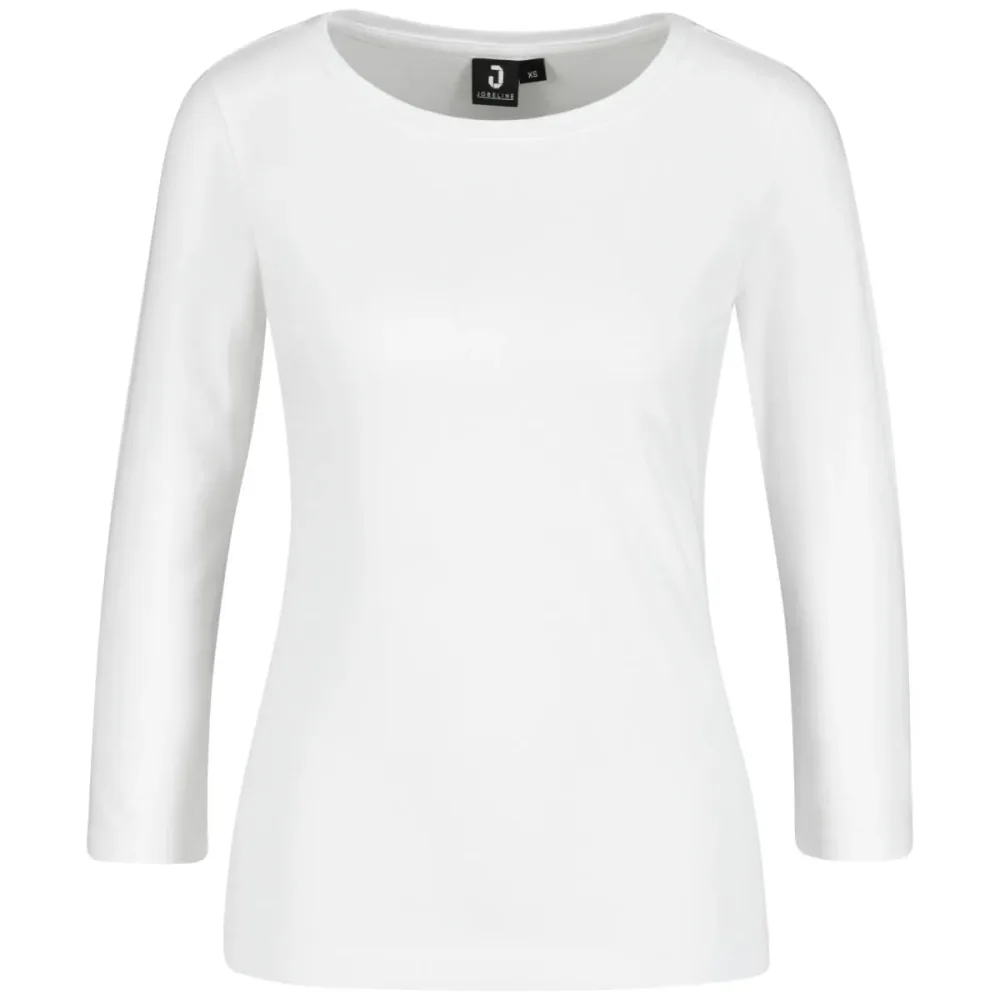 JOBELINE Damen Shirt Malme Dreiviertelarm; Kleidergrösse XL; weiss