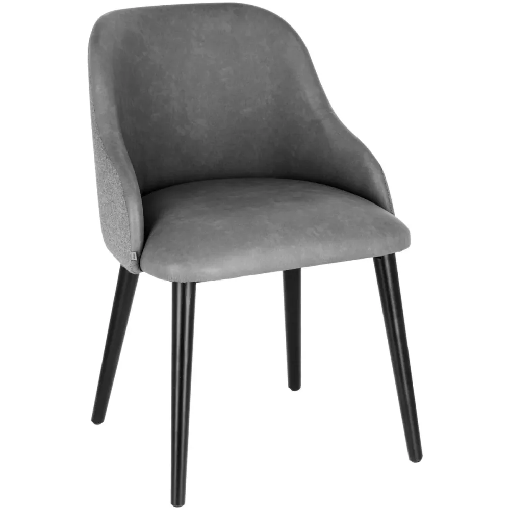 VEGA Polsterstuhl Almonda Mix Kunstleder, Stoff; 54x64x77.5 cm (BxTxH); Sitz anthrazit, Gestell schwarz