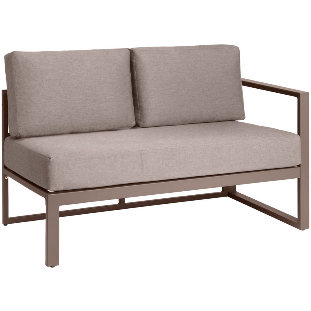 VEGA Outdoor Sofa Seitenelement Sereno rechts; 127x69.5x64 cm (BxTxH); taupe