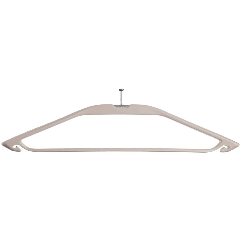 PULSIVA Kleiderbügel Percio für Diebstahlsicherung; 45.5x17.9 cm (LxH); taupe; 12 Stück / Pack