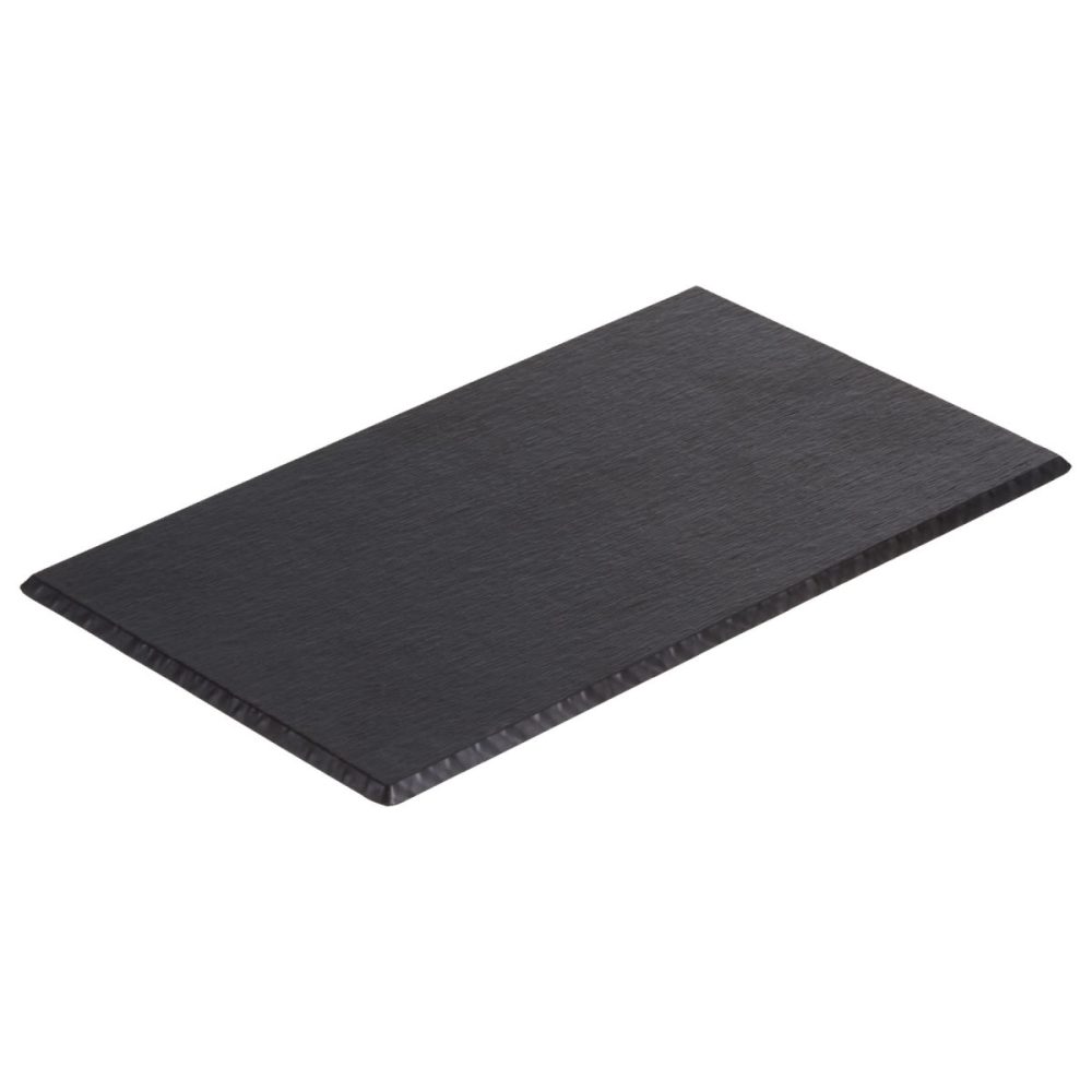 PULSIVA GN-Servierplatte Ligera; GN 1/4, 26.5x16.2 cm (LxB); schwarz; rechteckig; 6 Stück / Pack