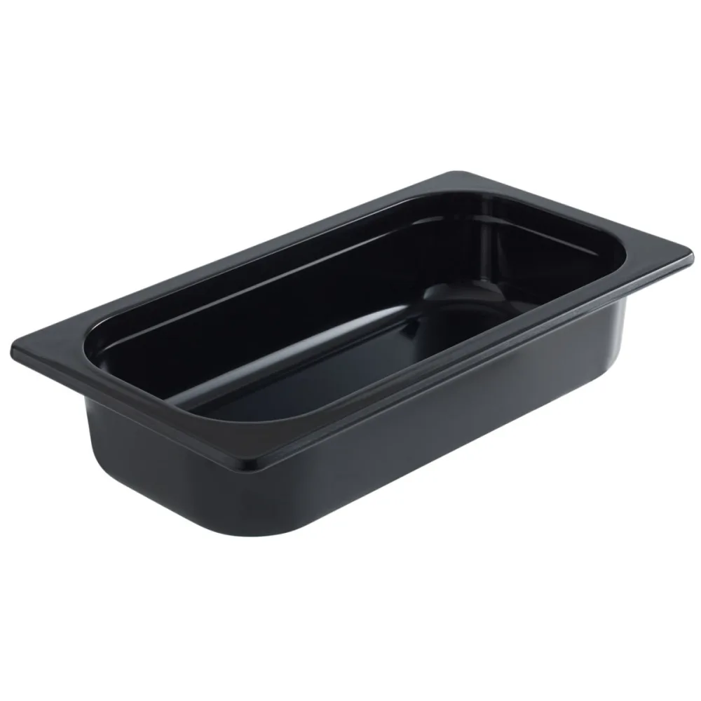 VEGA GN-Behälter Melamin 1/3; GN 1/3, 2000 ml, 32.5x17.6x6.5 cm (LxBxT); schwarz