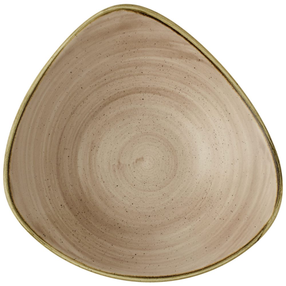 Churchill Teller tief Stonecast Truffle dreieckig; 600 ml, 23.5x23.5 cm (LxB); hellbraun/braun; dreieckig; 12 Stück / Pack