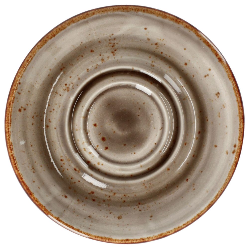 VEGA Kombi-Untertasse Nebro; 15x2 cm (ØxH); grau; 6 Stück / Pack
