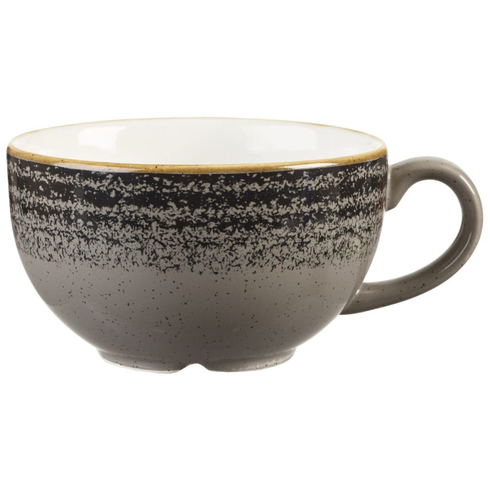 Churchill Cappuccino Tasse Studio Prints Charcoal Black; 227 ml, 9.5x5.5 cm (ØxH); schwarz; rund; 12 Stück / Pack