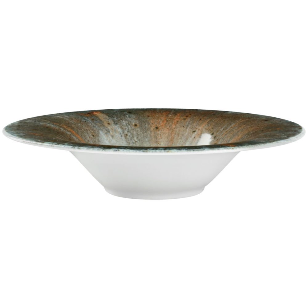 VEGA Pastateller Saturnus; 600 ml, 30x6.5 cm (ØxH); anthrazit/grün/orange; rund; 4 Stück / Pack
