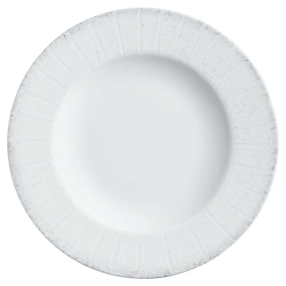 VEGA Teller flach Caju mit Fahne; 17 cm (Ø); weiss/grau; rund; 6 Stück / Pack
