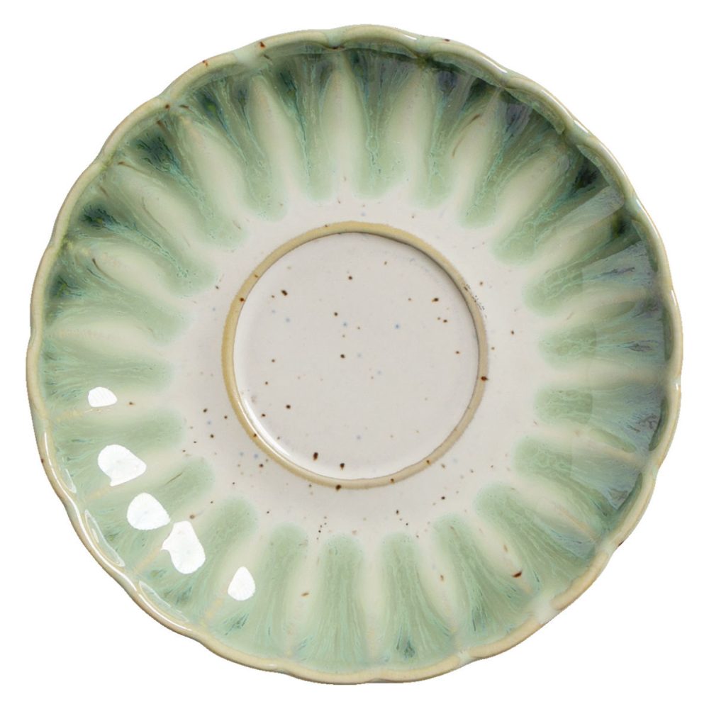VEGA Espresso-Untertasse Flora; 12.5x2.1 cm (ØxH); grün/beige; rund; 6 Stück / Pack