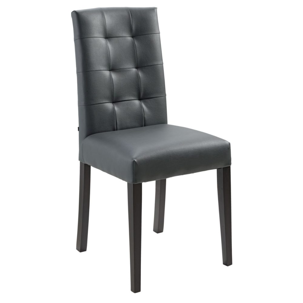 VEGA Polsterstuhl Newham; 45x56x96 cm (BxTxH); Sitz anthrazit, Gestell wenge; 2 Stück / Pack