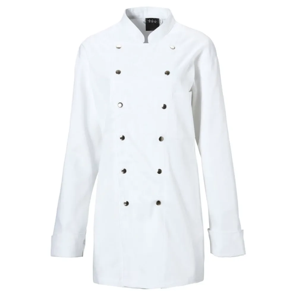 PULSIVA Damenkochjacke Lucia Langarm; Kleidergrösse 56; weiss
