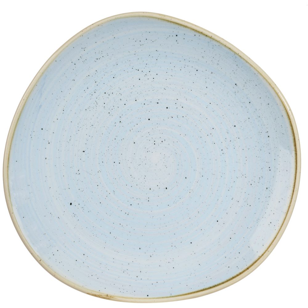 Churchill Teller Stonecast Duck Egg organisch Coupe; 28.6 cm (B); hellblau/braun; organisch; 12 Stück / Pack