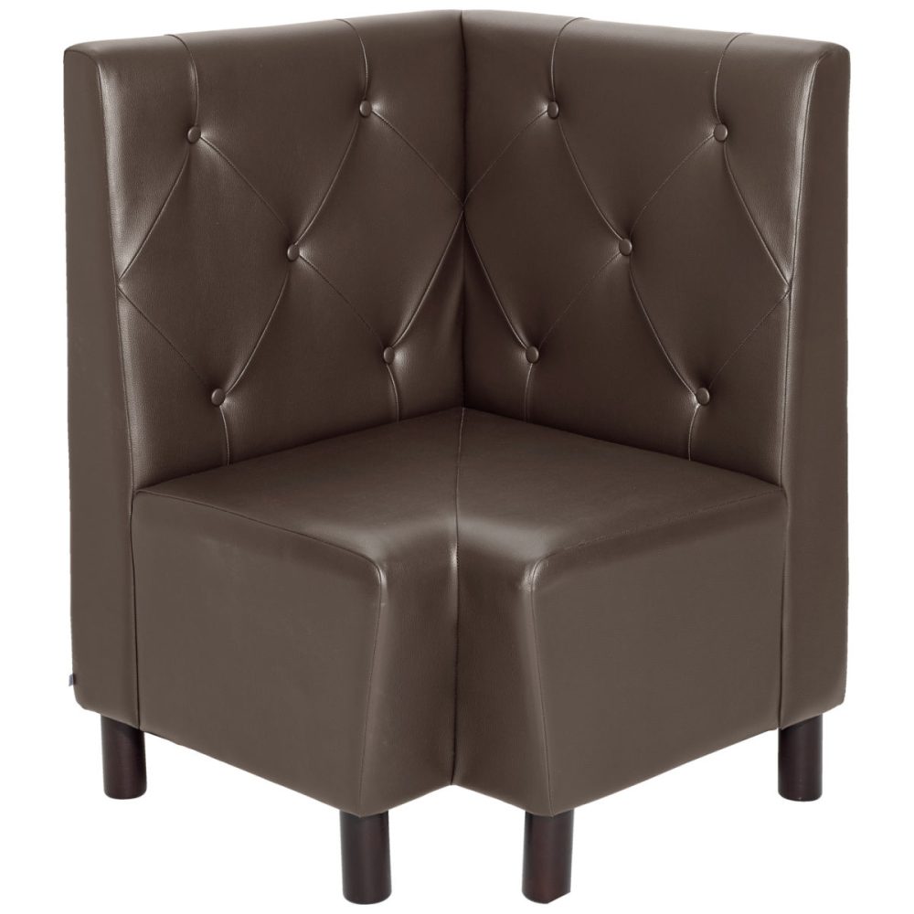 VEGA Eckbank Lerida Kunstleder; 75x75x102 cm (BxTxH); braun