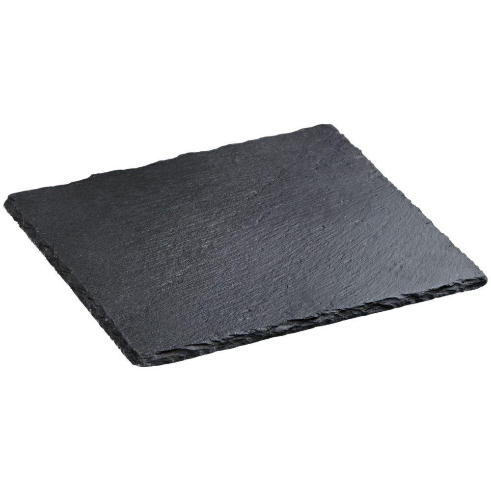 VEGA Naturschieferplatte Patara quadratisch ohne Griff; 25x25x0.5 cm (LxBxH); schwarz; quadratisch; 2 Stück / Pack