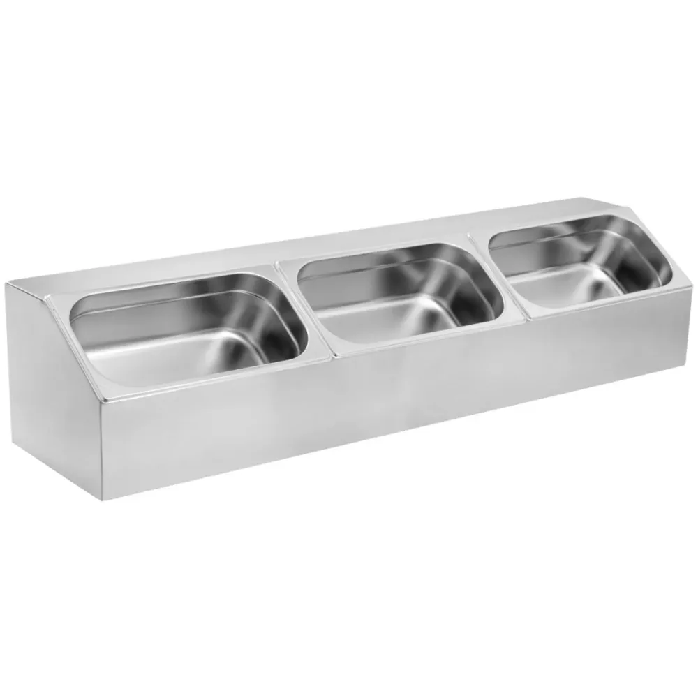 PULSIVA GN-Behälter Halterung; 100x25x25 cm (LxBxT); silber