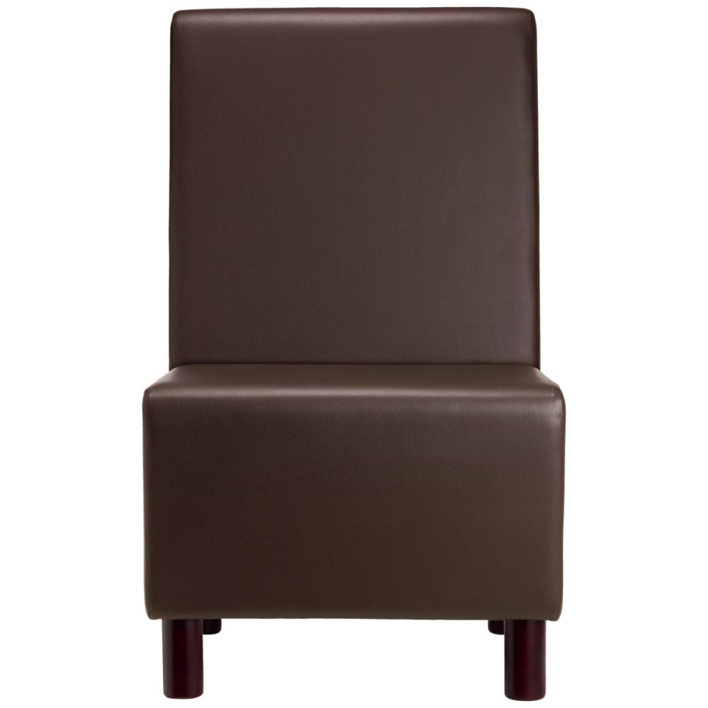 VEGA Polsterbank Medley 1-Sitzer; 60x62x102 cm (BxTxH); Sitz braun, Gestell buche wenge