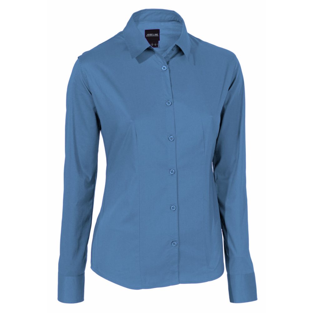 JOBELINE Damen Bluse Cecaria Langarm; Kleidergrösse 40; rauchblau