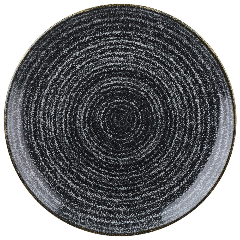 Churchill Teller flach Studio Prints Charcoal Black Coupe; 26 cm (Ø); schwarz; rund; 12 Stück / Pack
