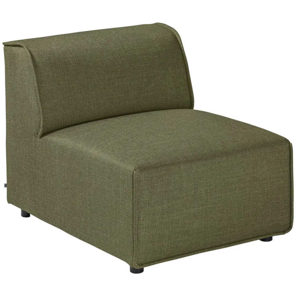 VEGA Mittelelement für modulares Sofa Belford; 71x93x70 cm (BxTxH); Sitz grün meliert, Gestell schwarz