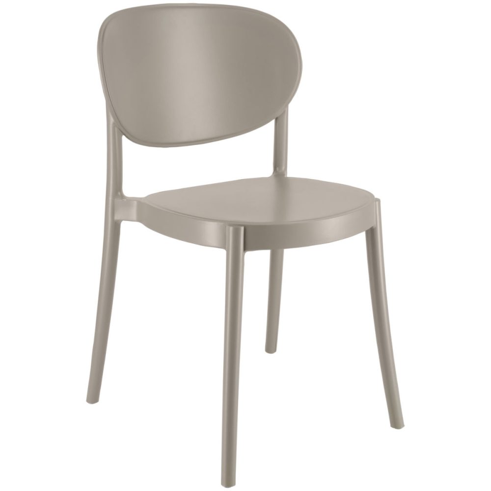 PULSIVA Kunststoffstuhl Neo; 48x50x79 cm (BxTxH); taupe; 2 Stück / Pack