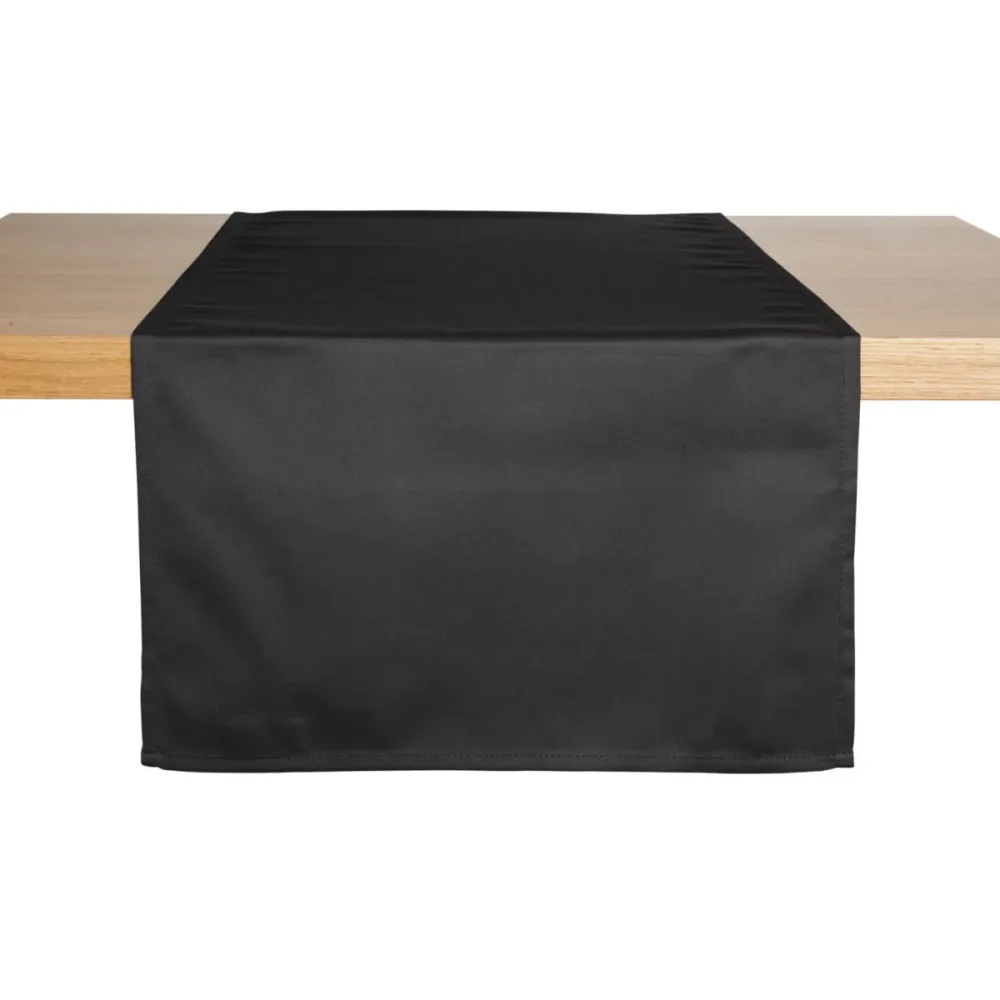 PULSIVA Tischläufer Oblia; 40x130 cm (BxL); schwarz; rechteckig; 6 Stück / Pack