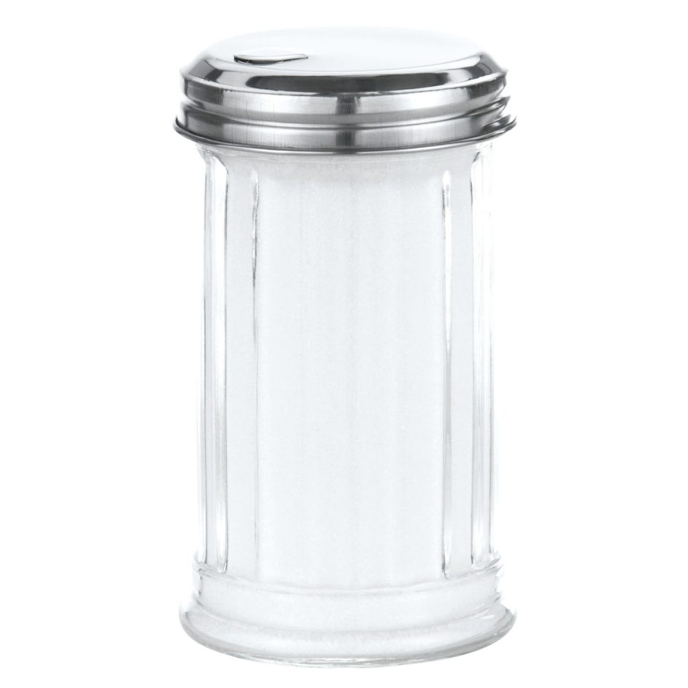 PULSIVA Zuckerstreuer Premium; 325 ml, 7.5x13.5 cm (ØxH); transparent; 6 Stück / Pack