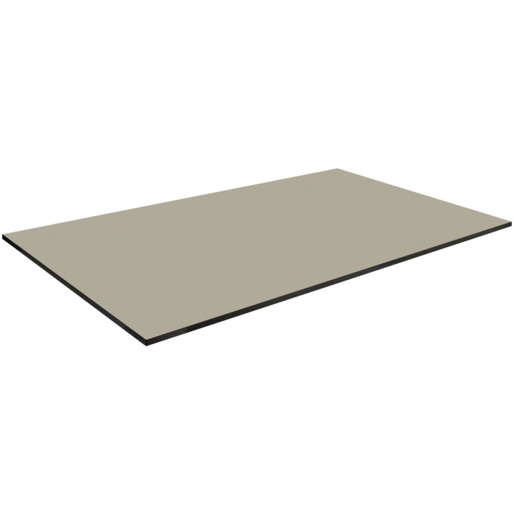 VEGA Outdoor-HPL Tischplatte Compa rechteckig; 139x77 cm (LxB); taupe; rechteckig