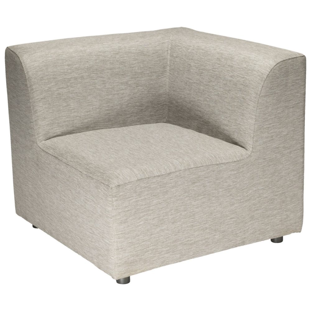 VEGA Outdoor-Lounge-System Modesco Eckelement; 85x85x76 cm (BxTxH); Sitz beige, Gestell beige