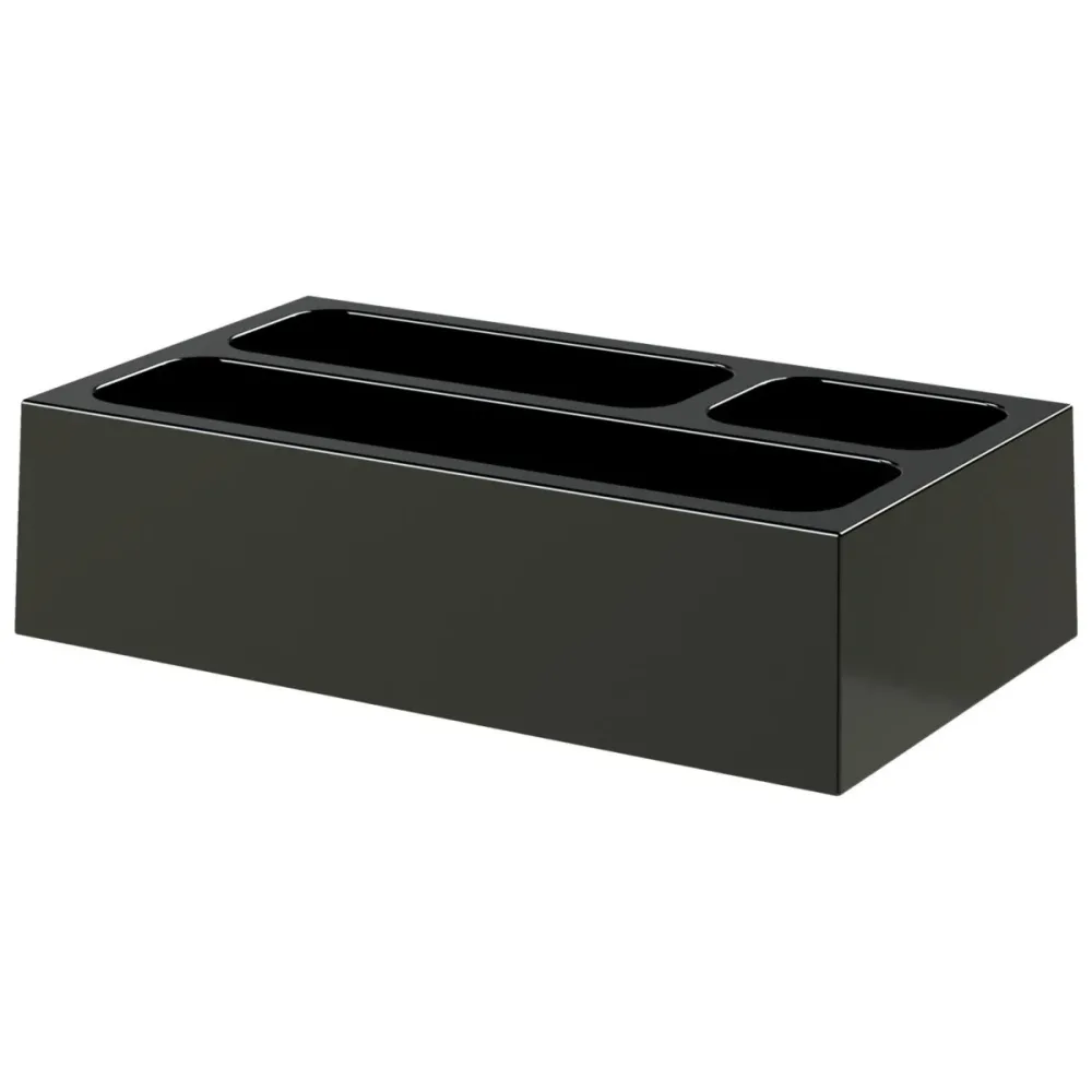JVD Zusatztablett Orchestro mit Fächern; 12x7x3 cm (LxBxH); schwarz; rechteckig