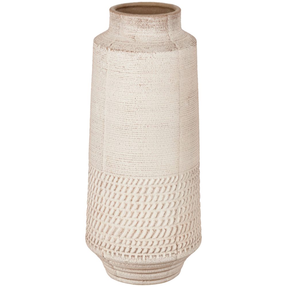 Vase Ahmadi; 14x33 cm (ØxH); beige
