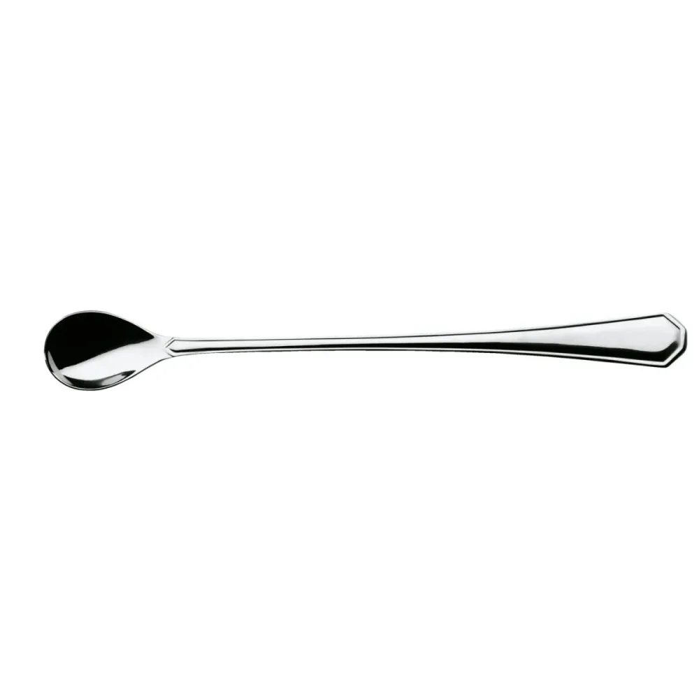 PULSIVA Longdrinklöffel Tunis Basic; 23 cm (L); silber, Griff silber; 12 Stück / Pack