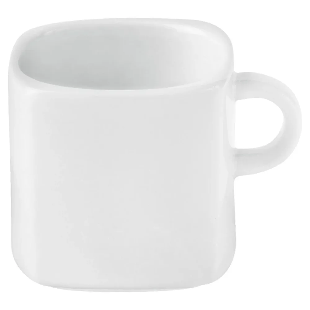 PULSIVA Espressotasse Jazz; 90 ml, 5.8x5.8x5.1 cm (LxBxH); weiss; quadratisch; 6 Stück / Pack