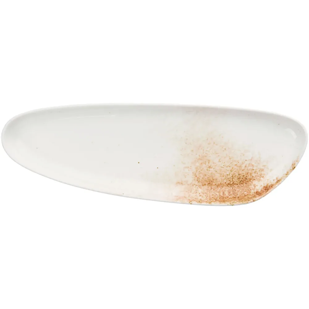 VEGA Platte Purior; 35.5x11.5x2.6 cm (LxBxH); weiss/braun; 4 Stück / Pack