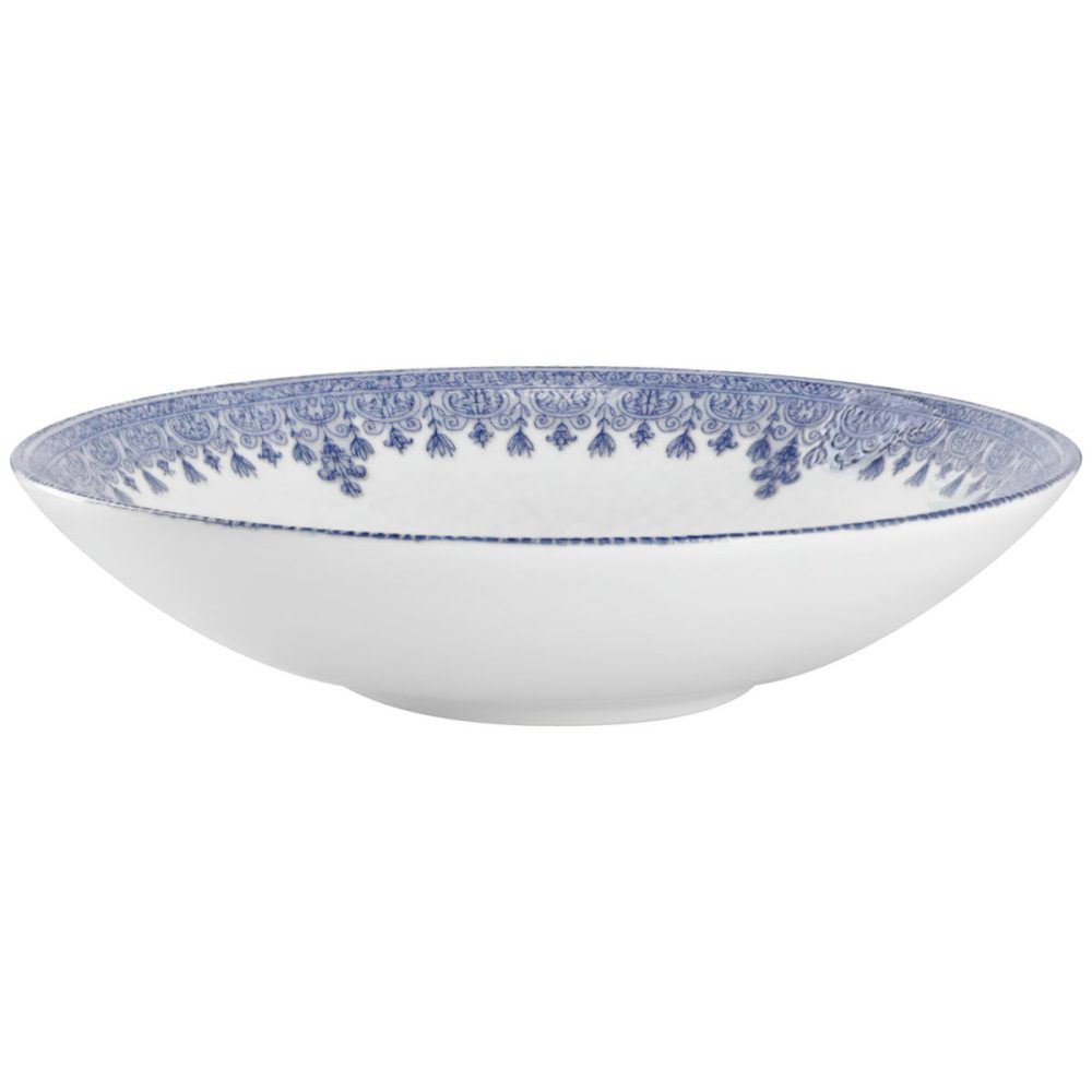 VEGA Teller tief Nonna  mit Dekor; 700 ml, 21.5x5 cm (ØxH); blau/weiss/rosé; rund; 6 Stück / Pack