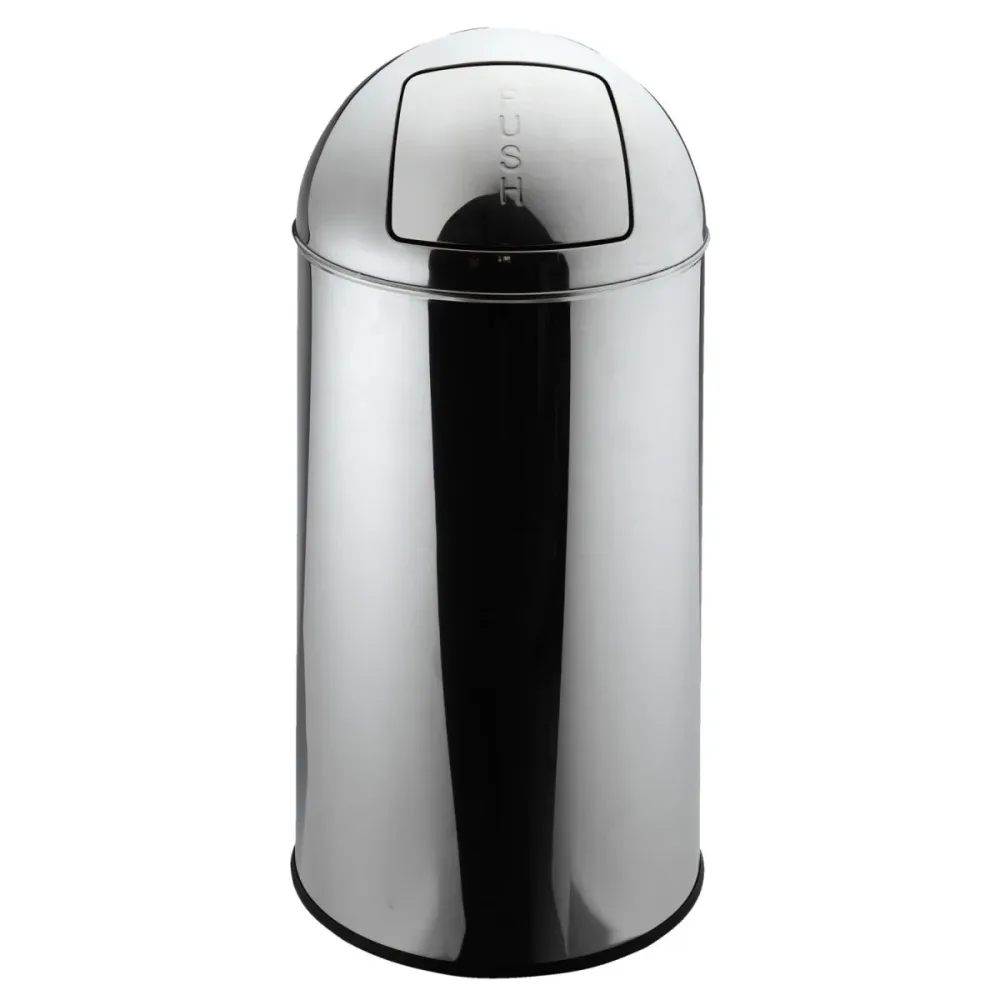 PULSIVA Mülleimer Elliot; 50000 ml, 35x72 cm (ØxH); silber; rund