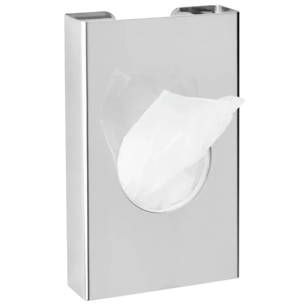 PULSIVA Hygienebeutelspender Brooklyn; 8.4x13.6x2.6 cm (BxHxT); edelstahl