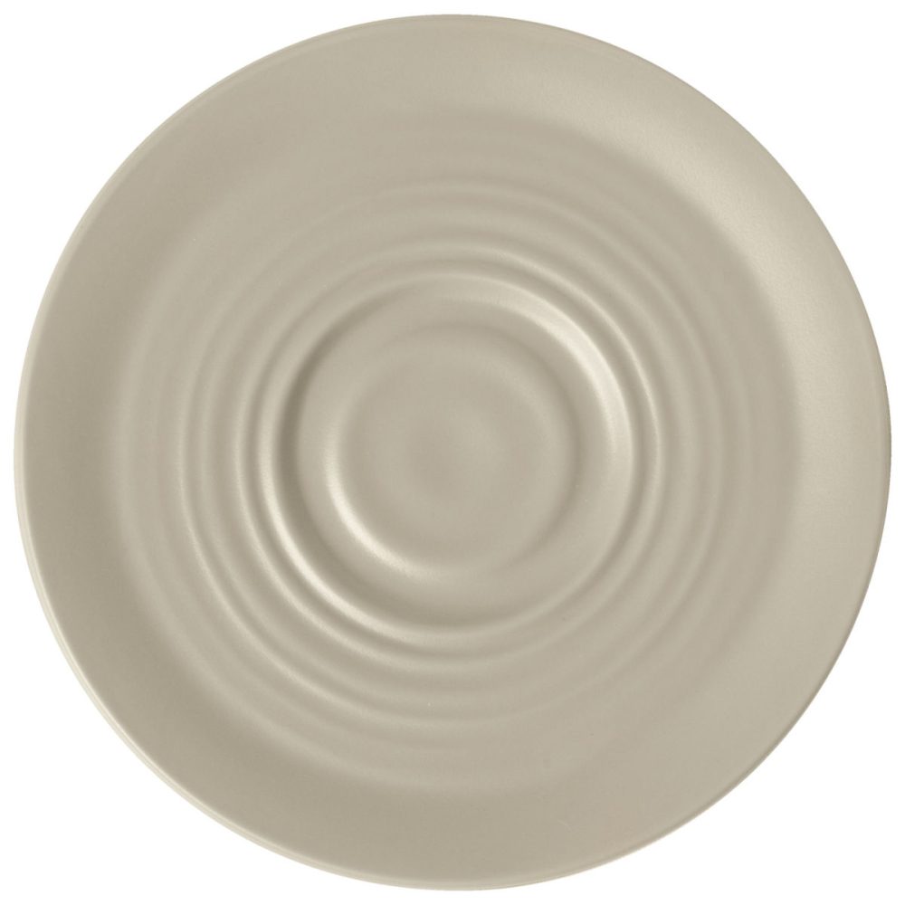 VEGA Espresso-Untertasse Kanas  mit Relief; 11.4x1.3 cm (ØxH); beige; rund; 6 Stück / Pack