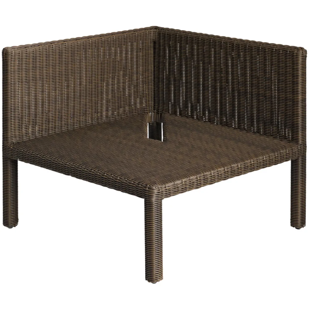 VEGA Eckelement Lika; 76.5x76.5x64 cm (BxTxH); grau/braun