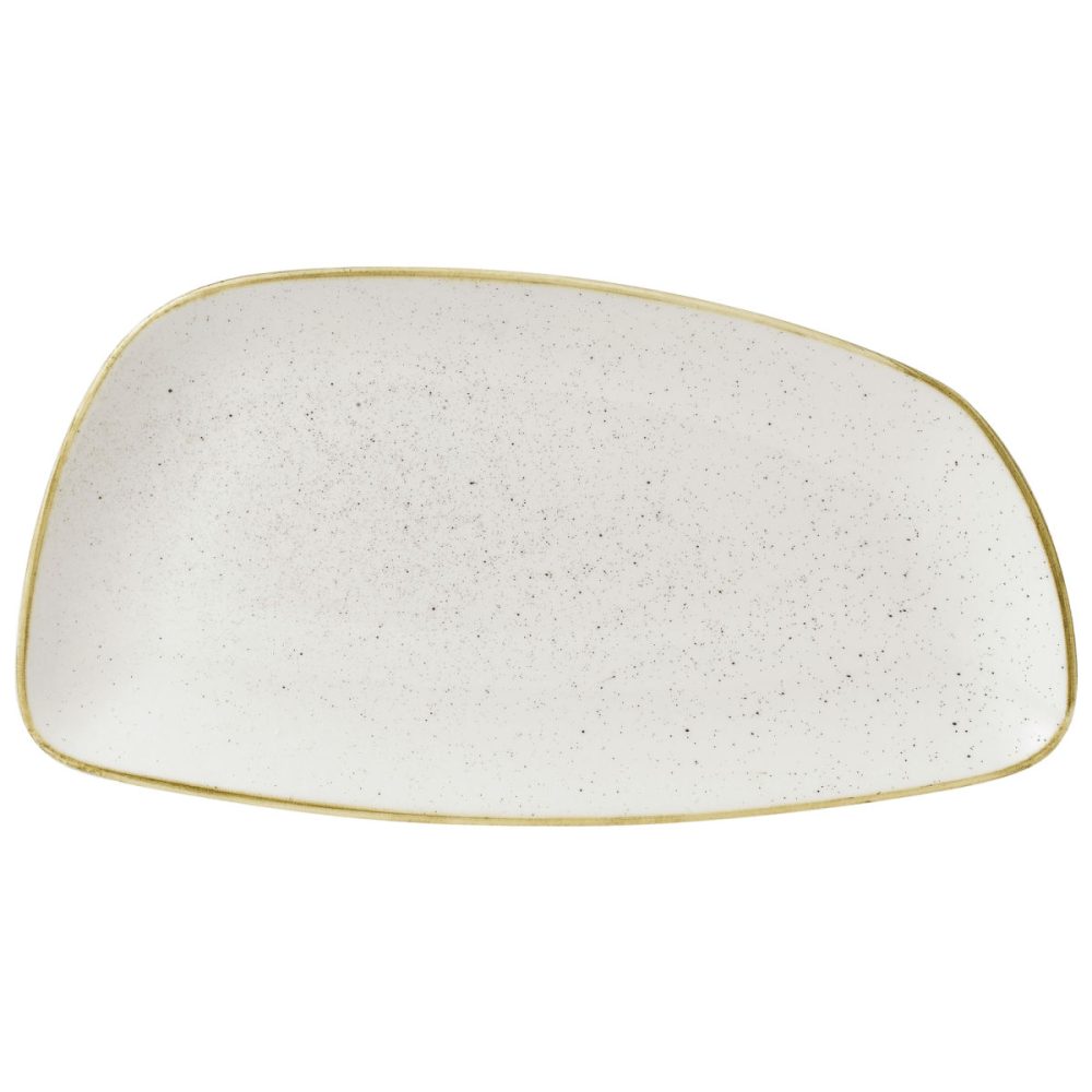 Churchill Chefs Geo Platte Stonecast Barley White; 18.5x35 cm (LxB); weiss/braun; rechteckig; 6 Stück / Pack