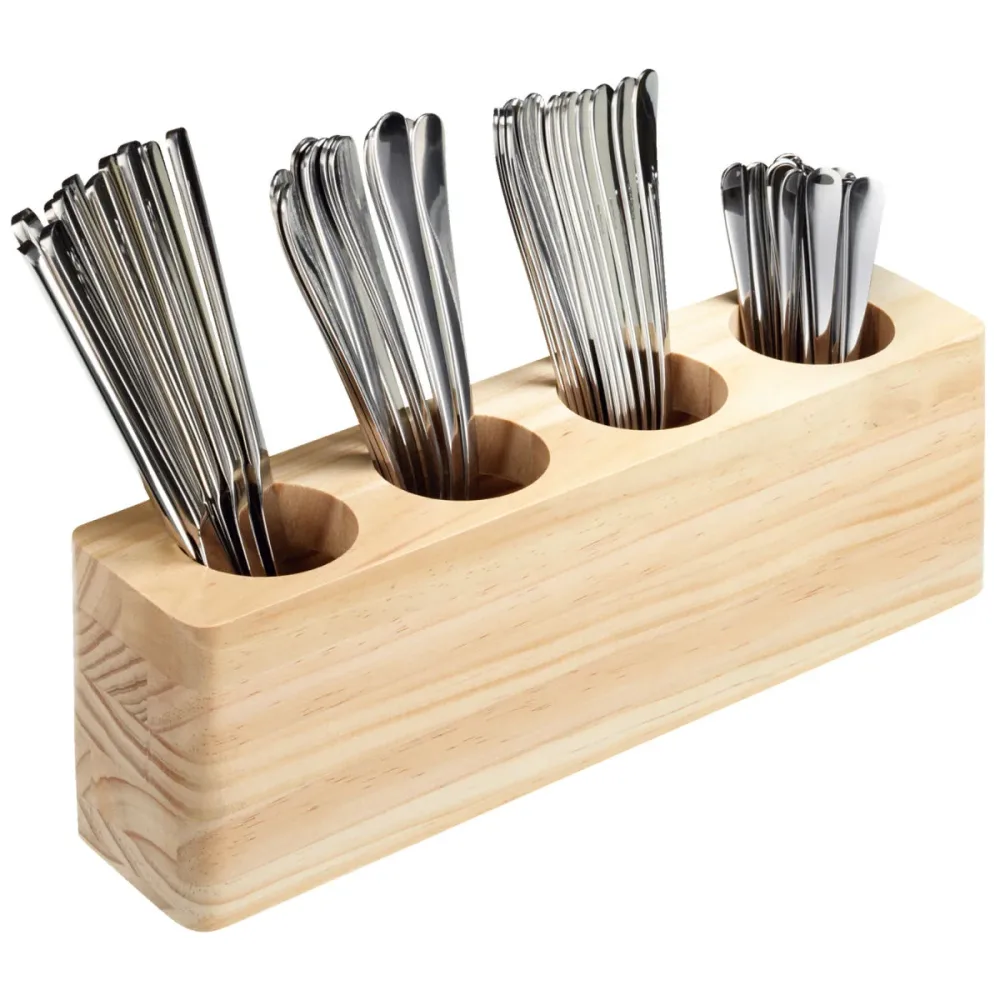 PULSIVA Besteckbehälter Cymbal; 35x8x10 cm (LxBxH); natur