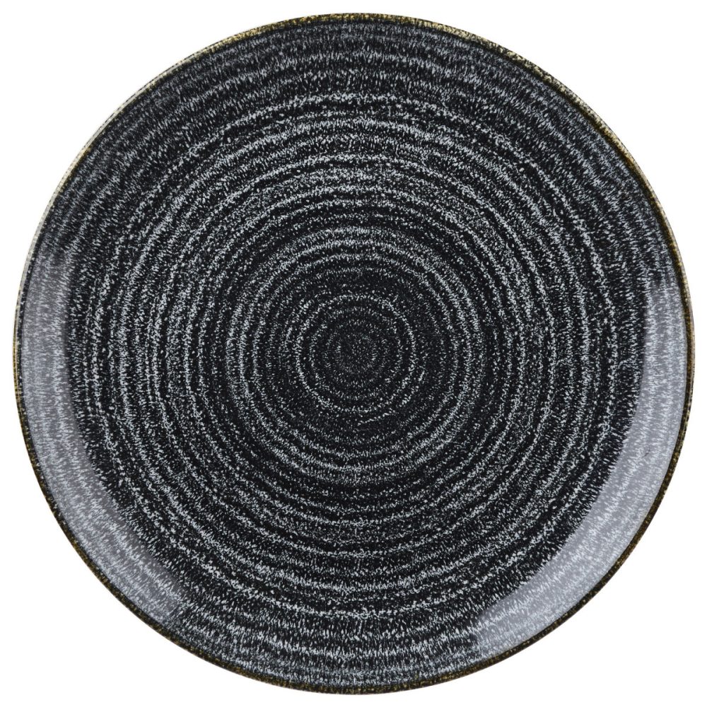 Churchill Teller flach Studio Prints Charcoal Black Coupe; 16.5 cm (Ø); schwarz; rund; 12 Stück / Pack