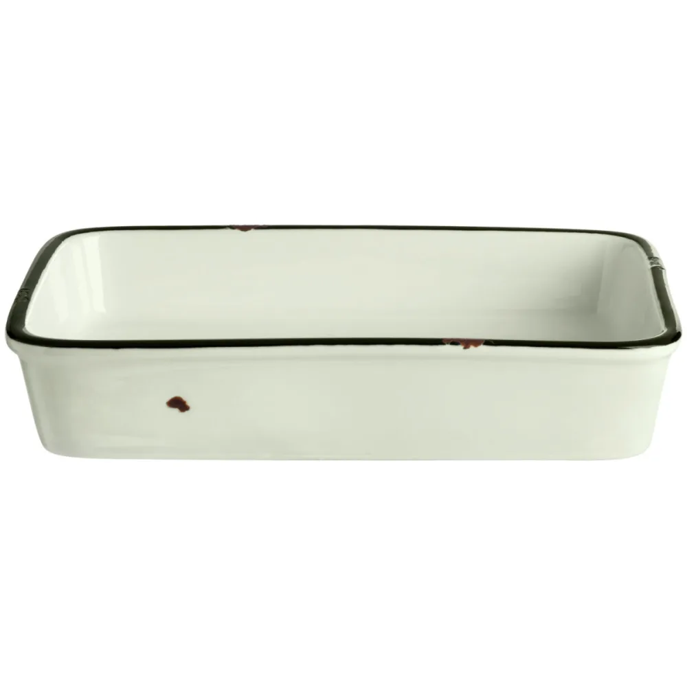 VEGA Schale Liron rechteckig; 400 ml, 17.5x12x3.5 cm (LxBxH); cremeweiss/schwarz; rechteckig; 4 Stück / Pack