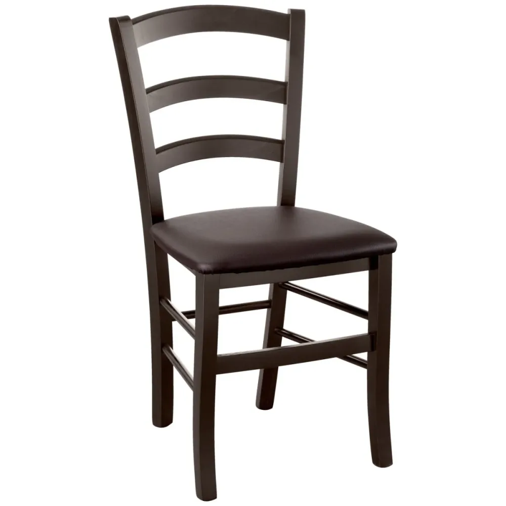 PULSIVA Holzstuhl Herakles 2 Komfort; 44x51x87 cm (BxTxH); Sitz dunkelbraun, Gestell wenge; 2 Stück / Pack