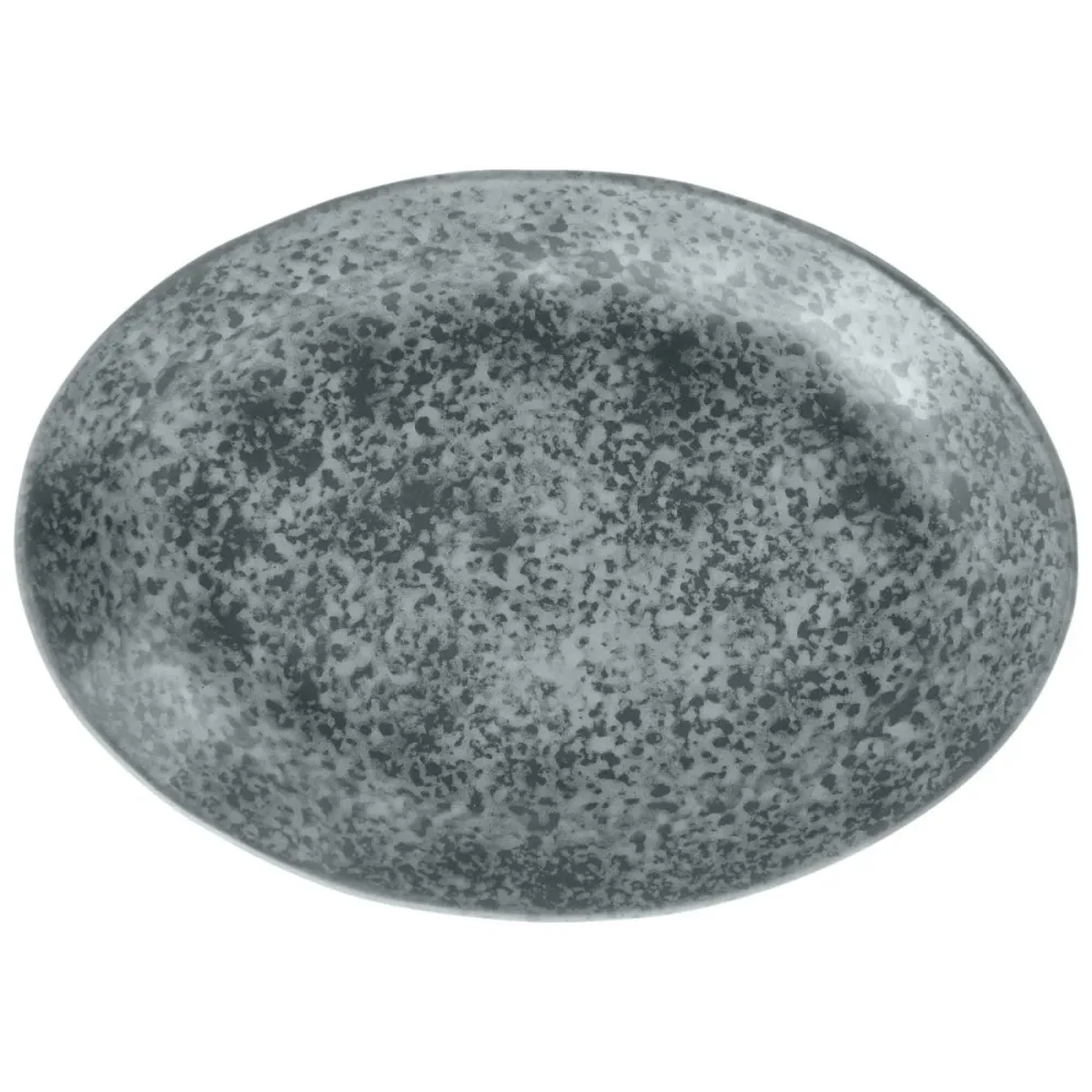 VEGA Platte Arona oval; 20.5x14.5x2.8 cm (LxBxH); anthrazit; oval; 6 Stück / Pack
