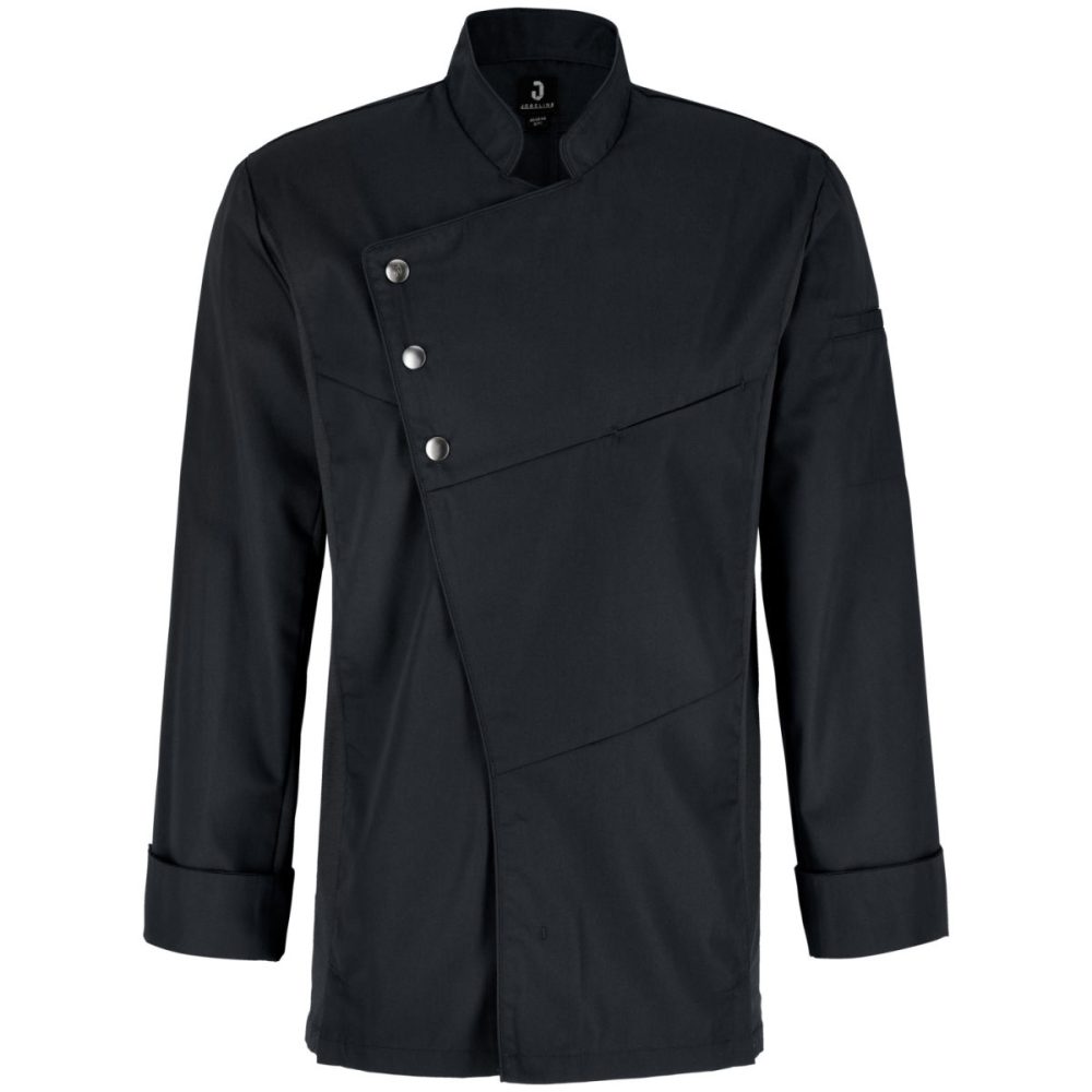 JOBELINE Herren Kochjacke Lewis Langarm; Kleidergrösse 50; schwarz