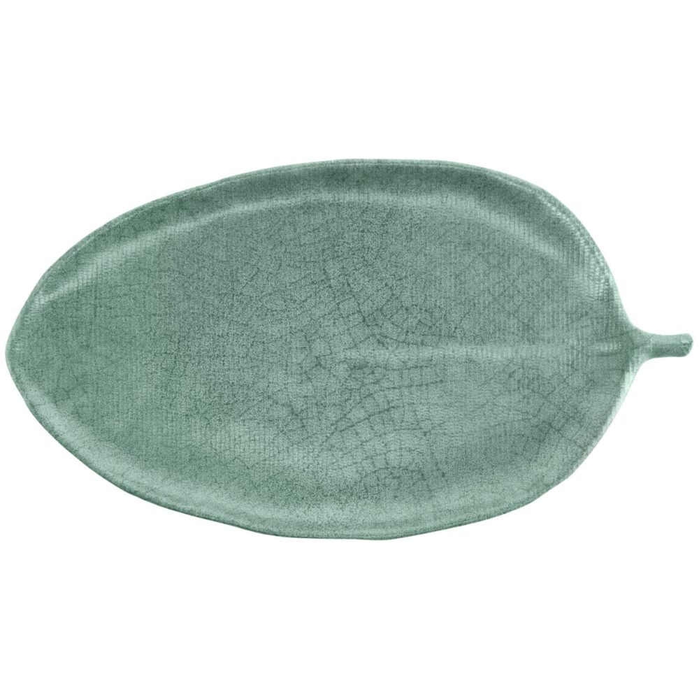 VEGA Platte Tuska; 46x25.4x2.5 cm (LxBxH); grün/grau; blattförmig; 3 Stück / Pack
