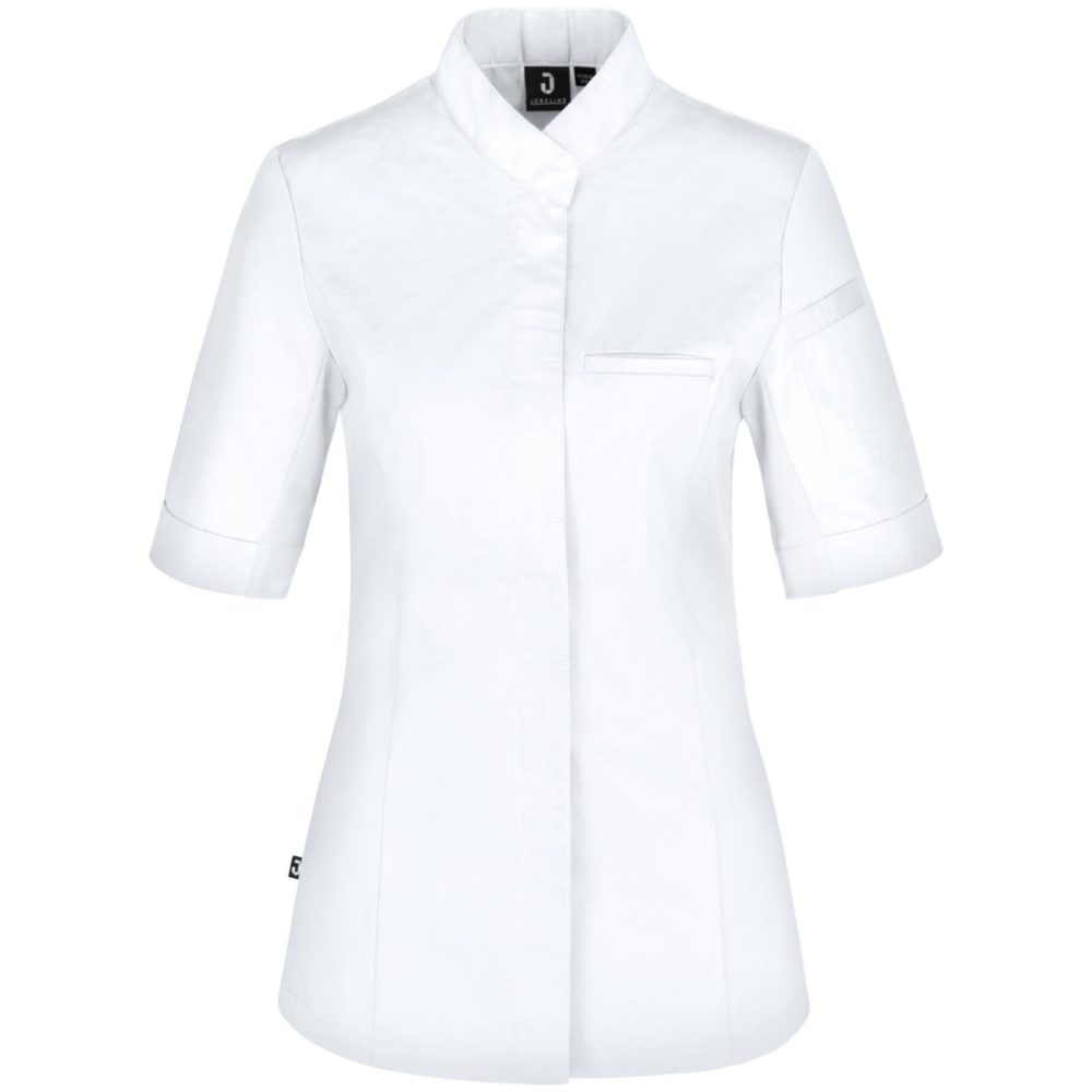 JOBELINE Damen Kochjacke Marco Kurzarm; Kleidergrösse 44; weiss