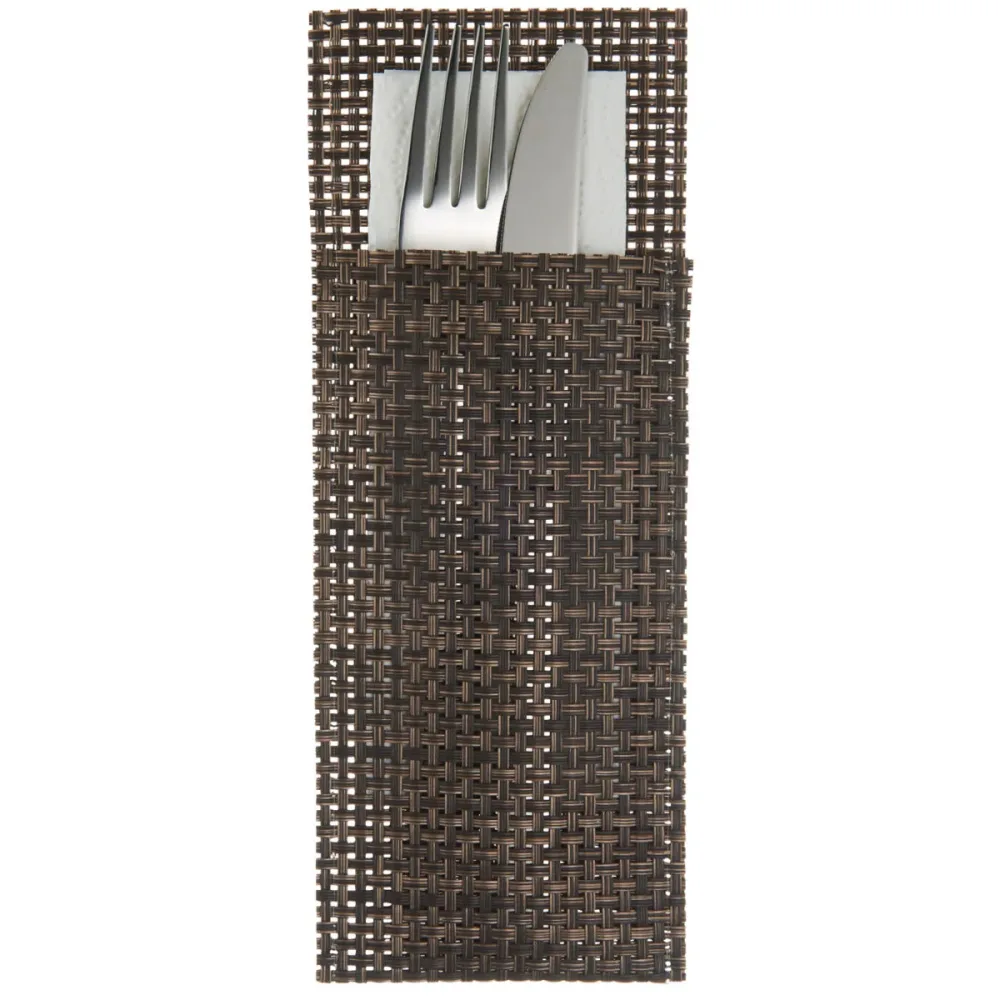 PULSIVA Bestecktasche Samoa; 24x9 cm (LxB); bronze; 6 Stück / Pack