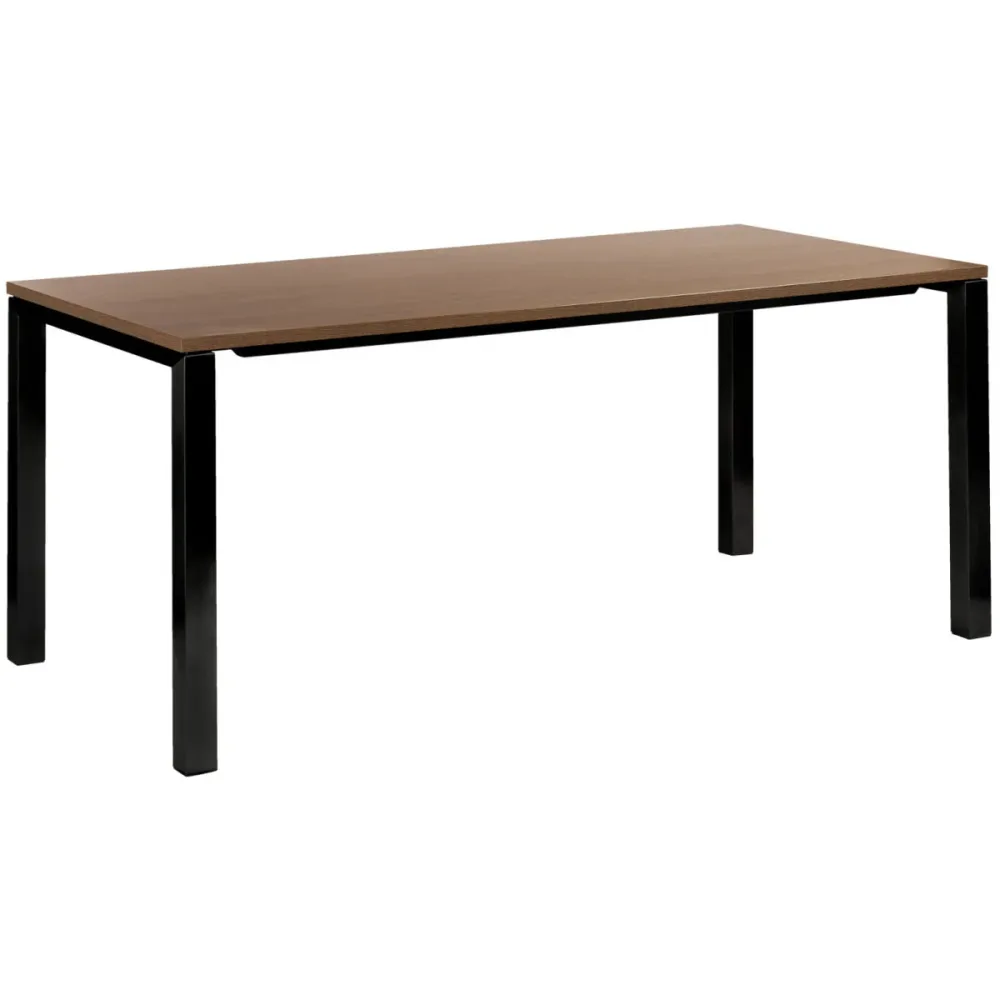 VEGA Konferenztisch Conferencio; 180x90x74 cm (LxBxH); Platte braun, Gestell schwarz; rechteckig