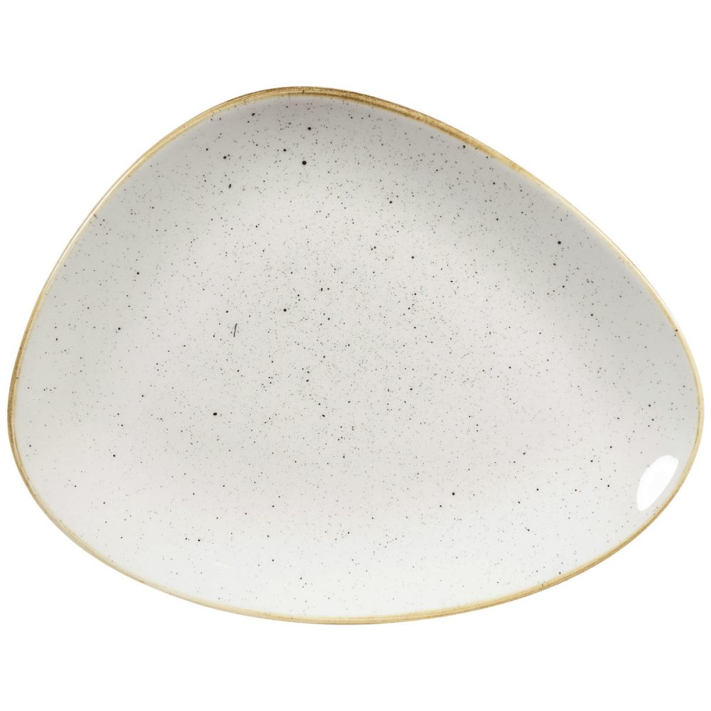 Churchill Chefs Platte Stonecast Barley White dreieckig; 20.5x26.5x20.5 cm (LxBxH); weiss/braun; dreieckig; 12 Stück / Pack